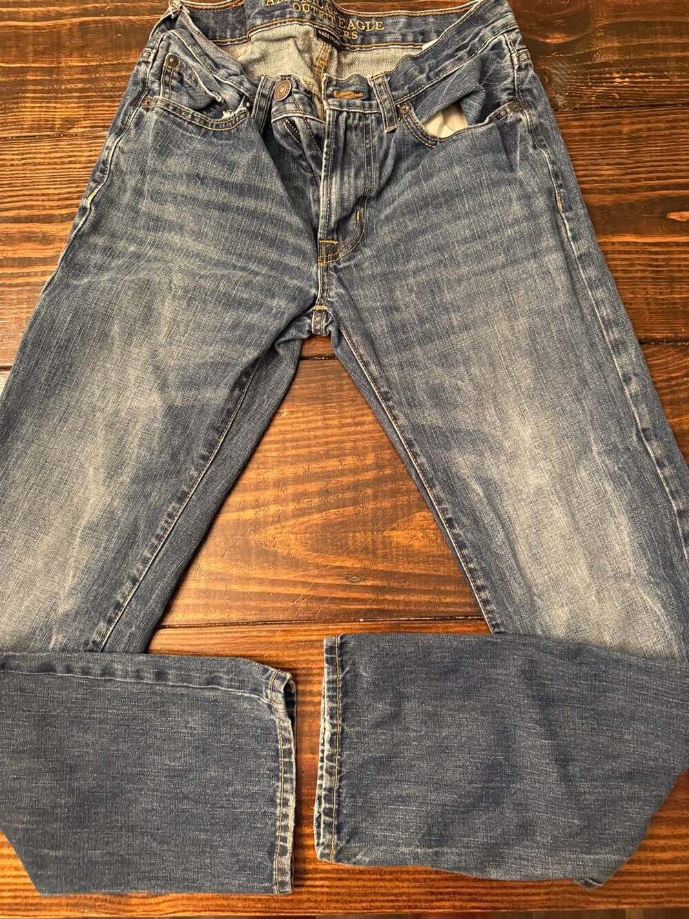 American Eagle Outfitters Slim Straight Blue Denim Jeans Size 29x32